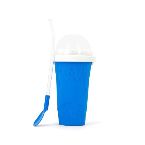 Slushy Maker Cup, Slushie Cup Maker, Milk Cola Juice Squeeze Cup, Magic Quick Freeze Cup, Cooling Cup, Smoothies Cup with Lids and Straws for All Age (Blue) thumbnail 5