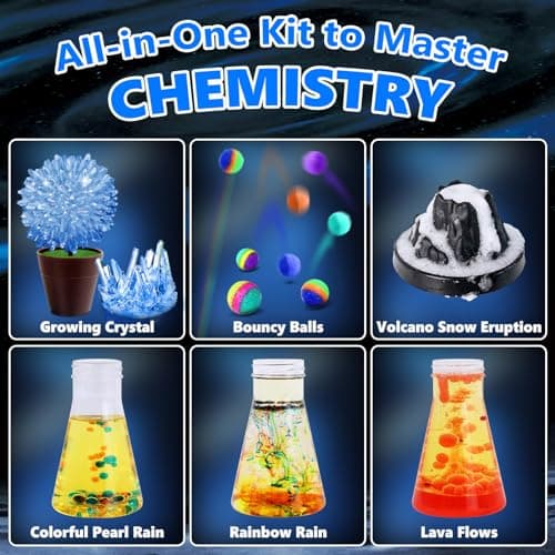 UNGLINGA 250+ Science Experiments Kits for Kids, Boys Girls Toys Birthday Gifts Ideas, Chemistry Set, S.T.E.M Educational Project, Volcano Scientist Kit thumbnail 4