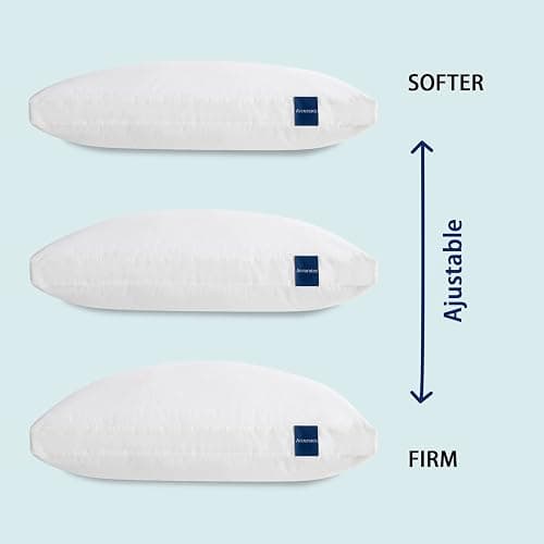 ACCURATEX Pillows King Size Set of 2, Hybrid Shredded Memory Foam Pillow[Adjustable Loft], Fluffy Down Alternative Fill Removable Cotton Cover, Firm Supportive Pillow for Side Back Sleepers thumbnail 2
