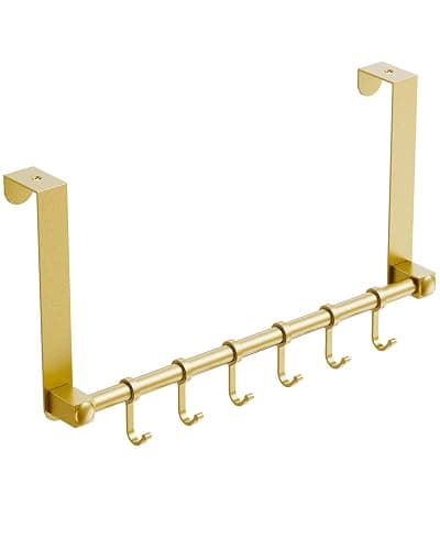 BOF Heavy Duty Over The Door Hooks, Moving 6 Door Hooks for Hanging, Over the Door Hanger Organizer for Bathroom - Image 1