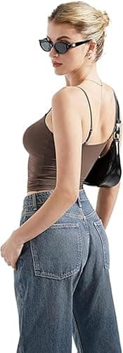 Hotexy Women Sexy Square Neck Tank Top Summer Y2K Going Out Causal Basic Cami Shirt thumbnail 4