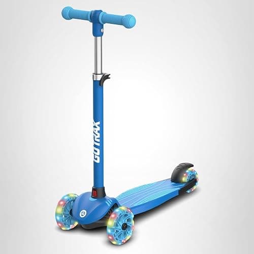 Gotrax KS1 Kids Kick Scooter, LED Lighted Wheels and 3 Adjustable Height Handlebars, Lean-to-Steer & Widen Anti-Slip Deck, 3 Wheel Scooter for Boys & Girls Ages 2-8 and up to 110 Lbs thumbnail 8