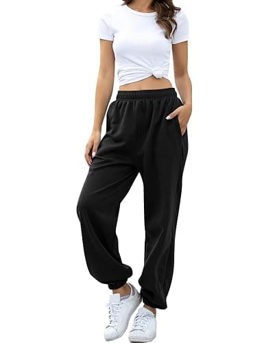 HeSaYep Women's High Waisted Sweatpants Workout Active Joggers Pants Baggy Lounge Bottoms thumbnail 6