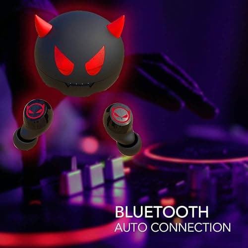 Jinpei Cute Litte Devils Wireless Earphones, Waterproof, CVC 8.0 Noise Cancelling in-Ear erbuds, TWS Stereo Headphones, Built in Mic Headset Premium Sound with Deep Bass,JE-01B_B29 thumbnail 4