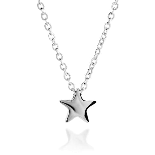 ELBLUVF Stainless Steel 18K Gold Rose Gold Plated Women Minimalist Crescent Moon and Star Dainty Pendant Necklace Choose Colors - Image 1