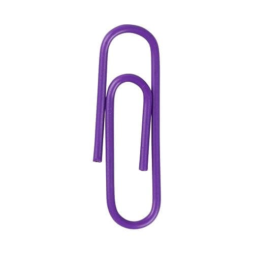 JAM PAPER Colorful Standard Paper Clips - Regular 1 Inch - Purple Paperclips - 100/Pack thumbnail 3