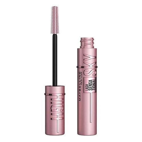 Maybelline Mascara, Lash Sensational Sky High Volumizing & Thickening, Eyelash Lengthening, Flake-Free Formula, Washable Mascara Infused with Bamboo Extract, Full Volume Mascara, Colour: Black - Image 1