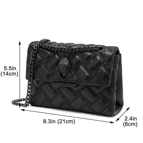 Rejolly Rainbow Stripe Crossbody Shoulder Bag for Women Color Blocking PU Leather Colourful Purse with Chain Strap | PU Leather, with Chain Strap thumbnail 4