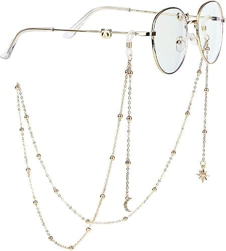 AININI Eyeglass Chains Womens Glasses Chain, Stylish Sunglasses Chain Necklace Face Mask Lanyard Holder Chain for Women Men - Image 1