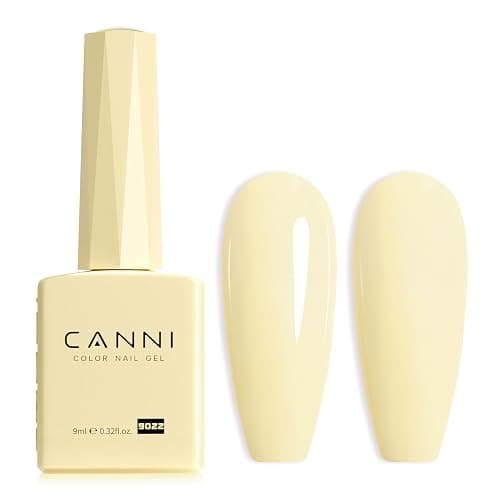 CANNI Pastel Yellow Gel Nail Polish, 1Pcs Pale Light Yellow Gel Polish Butter Neon Color High Gloss Soak Off U V Nail Manicure Salon DIY - Image 1
