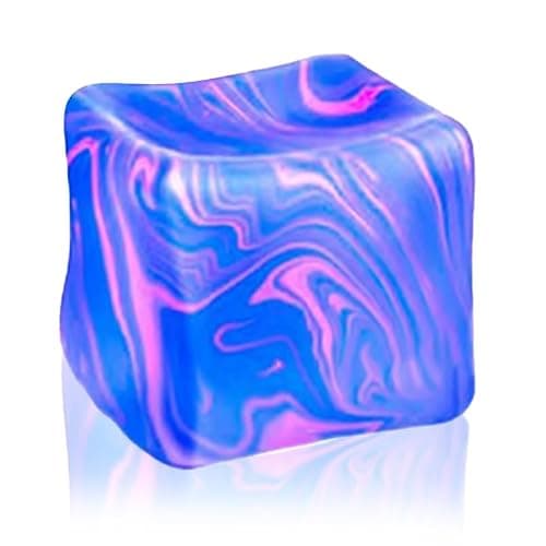 Stress Balls Fidget Toys for Adults Stress Relief, Square Shape Stress Cube Sensory Squeeze Toys, Slow Rising Squeeze Ball for Party Favors Stocking Stuffers (Blue) - Image 1