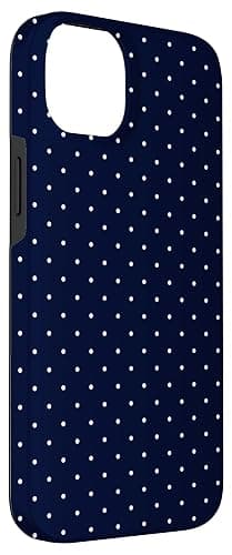 Boho Tiny Polka Dot Rockabilly Cute Navy Blue Polkadot Case for iPhone 14 Plus thumbnail 3