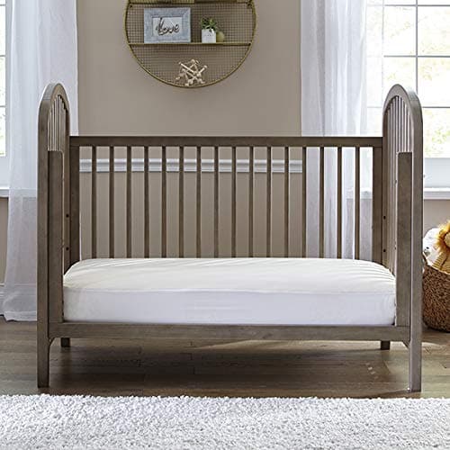 Sealy Baby Organic Cotton Top Breathable Fitted Waterproof Infant Crib Mattress Protector Pad and Toddler Bed Cover, Durable and Comfortable Topper, Machine Washable, 52” x 28”- White thumbnail 2