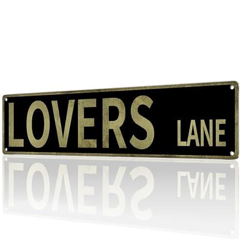 “Lovers Lane" street sign wall decor 16x4″ - Image 1
