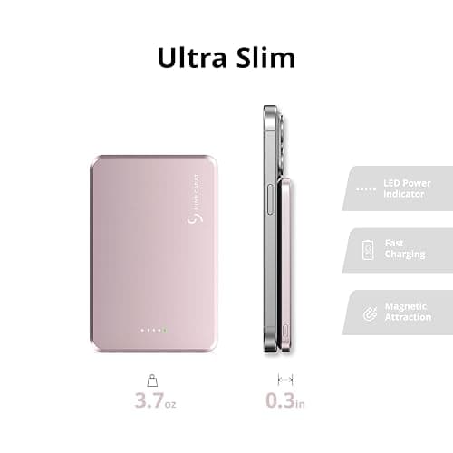 Stylish Custom Power Bank 5000mAh, Personalized Slim Charger with Name or Image, Printed on Demand, Chic Portable Gift for Her, Travel, Everyday Use, Birthday, Thanksgiving, or Christmas (Misty Rose) thumbnail 8
