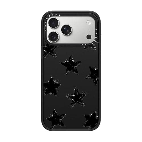 CASETiFY for iPhone 17 Pro Max Case - Impact Compatible with MagSafe | 8.2 ft. 4x Military Grade Drop Protection | Star Marks | Matte Black - Image 1
