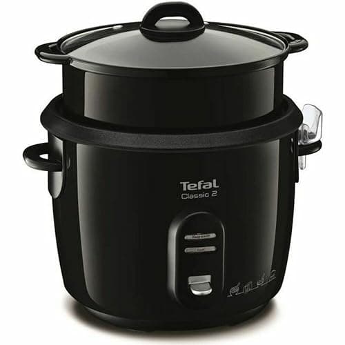 Tefal Classic 2 Cuiseur à riz, 5 L, 1,5 kg de riz, Automatique, Maintien au chaud, Sans surveillance, Cuve antiadhésive, Nettoyage facile, Panier vapeur, Noir RK103811 - Image 1