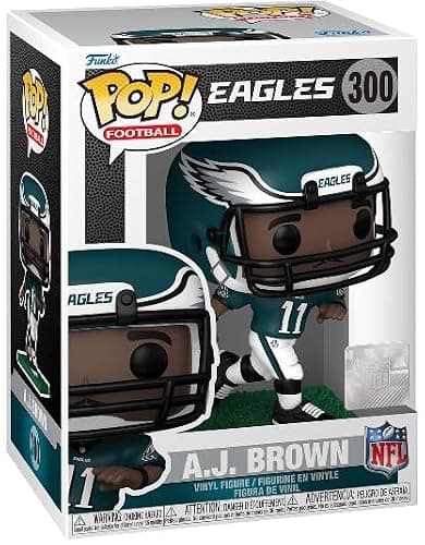 Funko Pop! NFL Philadelphia Eagles A.J. Brown #300 Vinyl Figure with Display Case thumbnail 2
