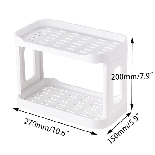 kaileyouxiangongsi 2-Tier Desk Organizers & Dispensers，Mail Holder for Office Desk Organization，Kitchen Spice Rack or Bathroom Countertop Organizer, Gift for Teachers, Classmates, and Friends,White thumbnail 2