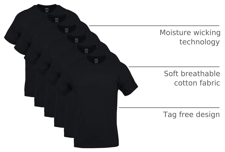 Gildan Men's Crew T-Shirts, Multipack, Style G1100 thumbnail 4