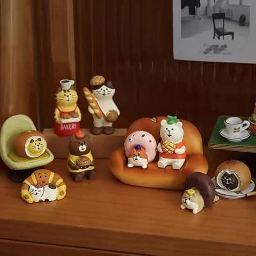 Super Cute Creative Cat Theme Mystery Box Figures, Surprise Mysterious Bag Random Action Figure Figurine Collectible Home Desk Car Decoration, Birthday Christmas New Year Gift, Bread Cat-1 Box thumbnail 4
