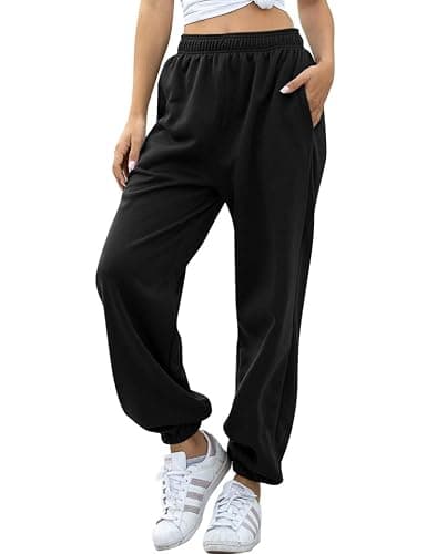 HeSaYep Women's High Waisted Sweatpants Workout Active Joggers Pants Baggy Lounge Bottoms - Image 1