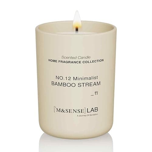 M&SENSE Natural Soy Candle| Bamboo Stream | 8.82 oz, 50H Burn | Minimalist Scented Candle for Relaxation, Gifting, Home Décor | for Bedroom, Office, Party Medium - Image 1