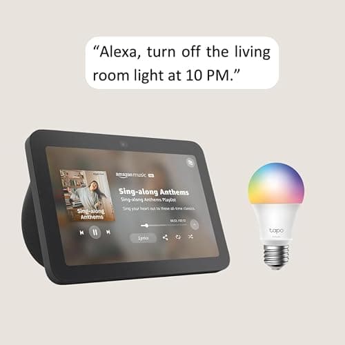 Echo Show 8 with TP-Link Tapo Smart Color Bulb thumbnail 7