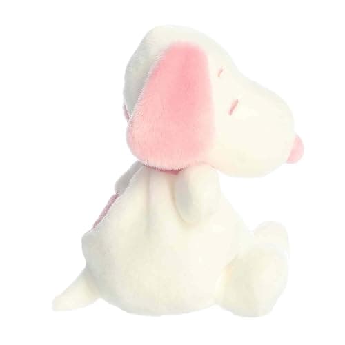 Aurora Adorable Peanuts Snoopy Palm Pals Stuffed Animal - Officially Licensed Toys For All Snoopy Fans - Nostalgic Gift for Adults and Valentine's Day - Pink & White 5 Inches thumbnail 3
