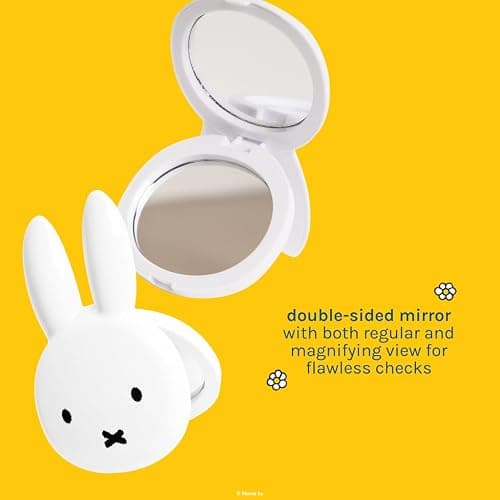 The Crème Shop Miffy On-The-Go Compact Mirror, Dual-Sided HD Durable Mirror, 2X Magnification, Portable & Lightweight, Limited Edition, Cute Miffy Design thumbnail 4