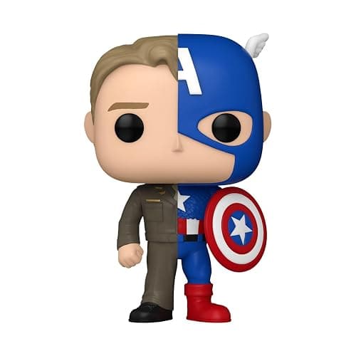 Funko Pop Marvel: Split - Captain America/Steve Rogers - Marvel Comics - Collectable Vinyl Figure - Gift Idea - Official Merchandise - Toys for Kids & Adults - Superheroes Fans thumbnail 2