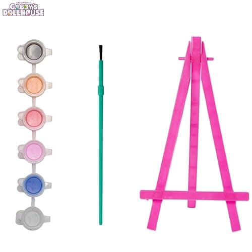 Innovative Designs Gabby’s Dollhouse Canvas Paint Set for Kids with 3 Canvases, Acrylic Paint, Paintbrush, & Easel thumbnail 6