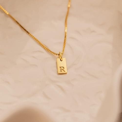 Stocking Stuffers Initial Necklaces for Women 14K Gold Plated Letter Necklace Dainty Name Pendant Necklace Personalized Christmas Gifts for Women Trendy Gold Jewelry thumbnail 6