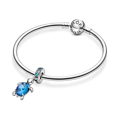 PANDORA Meeresschildkröte Murano-Glas Charm-Anhänger 798939C01 5,1 x 16,5 x 13,4 mm Blau thumbnail 7