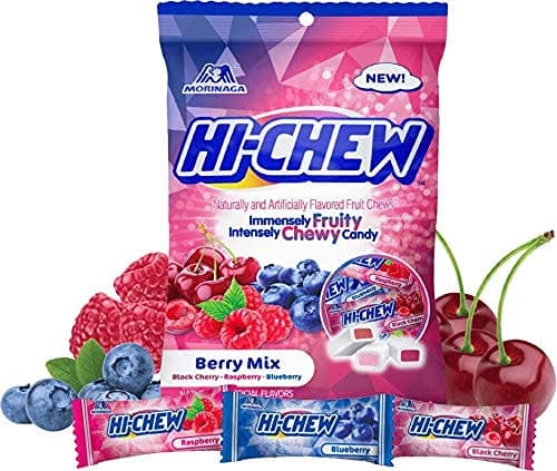 Hi-Chew Berry Mix - Black Cherry, Raspberry and Blueberry Flavors., 3.17 Ounce Bag thumbnail 2