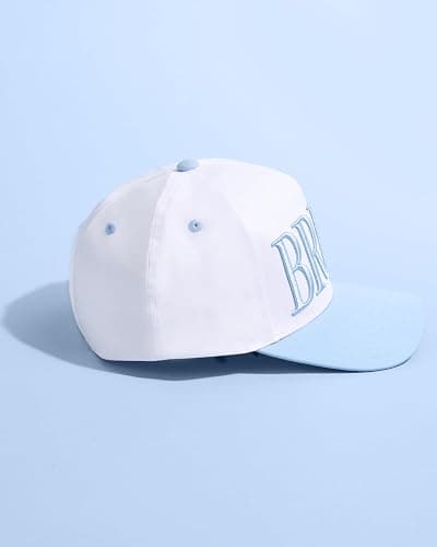 xo, Fetti White + Blue Bride Trucker Hat | Bachelorette Accessory, Bridal Headwear, Bach Party Decorations, Bridesmaid Gift, Wedding Cap thumbnail 6