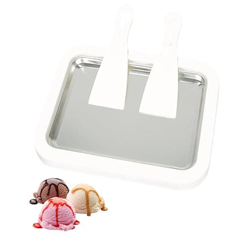 Instant Ice Cream Maker,Rolled Ice Cream Maker, Soft Serve Ice Cream maker,Perfect for Frozen Yogurt, and More! Food grade stainless steel ice cream roll machine for home us (white) - Image 1