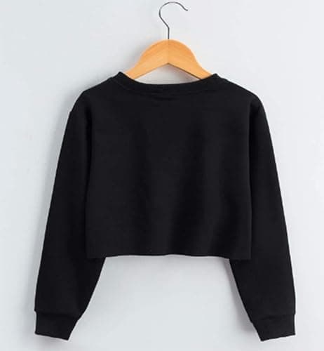 G-Amber Girls Long Sleeve Sweatshirts Kids Crop Print Funny Letters Fashion Pullover Tops thumbnail 3