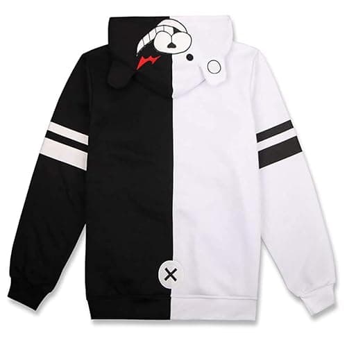 Unpifolov Black White Bear Hoodies Sweatshirts Anime Cosplay Zipper Jacket Unisex Long Sleeve Coat Uniform thumbnail 2