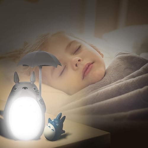 Lenporl Totoro Umbrella LED Night Light Kid's Character Lamp USB Charge (White Belly) Bonus Totoro Tumbler thumbnail 4