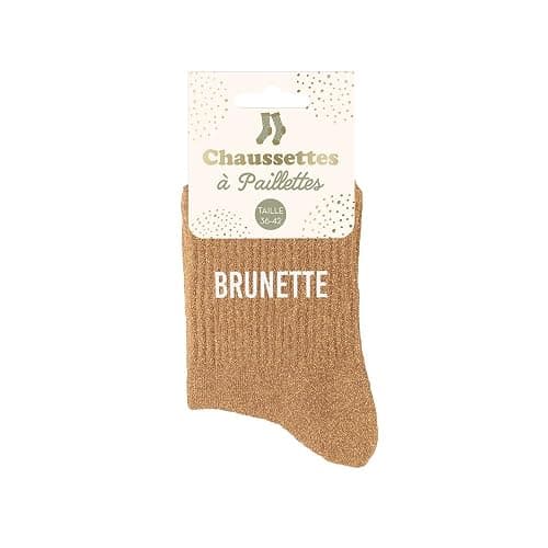 STC- Chaussettes à paillettes Brunette 36-42 - Image 1