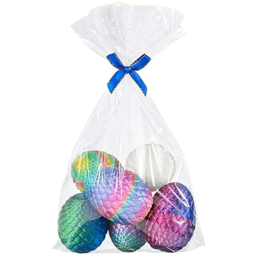 6PCS 3D Printed Dragon Eggs with Dragon Inside, Easter Basket Stuffers Mini Mystery Crystal Egg Fidget Toy, Surprise 3D Printed Animals Toy thumbnail 2
