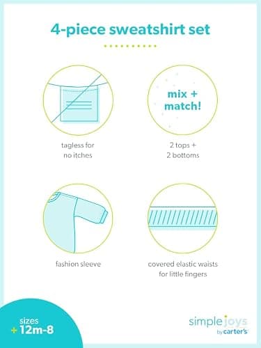 Simple Joys by Carter's girls 4-piece Playwear Set thumbnail 4