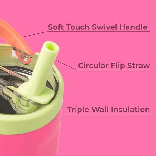 HydroJug Sport - Stainless Steel Tumbler with Straw, Vacuum Insulated, 32oz Leakproof Water Bottle, Ergonomic Design, Reusable, Dishwasher Safe, Rubber Base, Durable for Gym or Outdoors, Orchid thumbnail 4