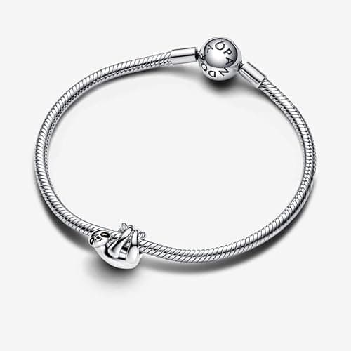 Pandora Moments Charm Raupe, Sterlingsilber. mit schwarzem Kristall, rosa und dunkelrosa Emaille thumbnail 4