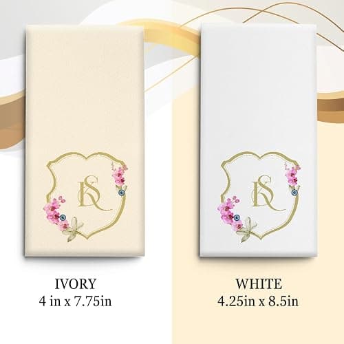 Custom Dinner Napkins – Personalized Napkins (Linen-Like) for Weddings, Parties & Events – Upload Your Logo or Text – White or Ivory – 25, 50 or 100 Pack – Queen of Cards thumbnail 6