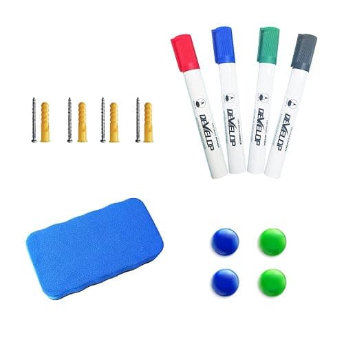 DEVELOP Magnetic Dry Erase White Board 24x36 Inch, Aluminum Frame Wall-Mounted Whiteboard with Detachable Marker Tray & Magnetic Surface for Home Office Classroom Kitchen Memo thumbnail 6
