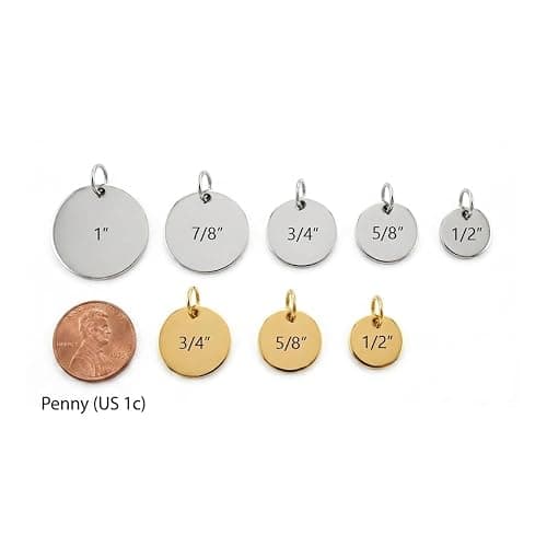 Personalized Engraved Charms for Jewelry – Custom Name Pendant | Silver, Gold, Rose Gold, Multiple Shapes thumbnail 7