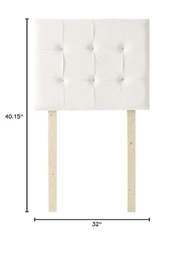 DormCo Mo' Classic College Headboard with Legs - Plush Velvet White thumbnail 3