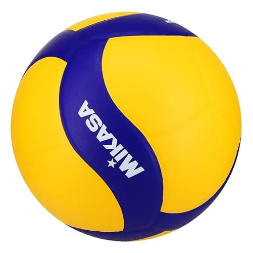 Mikasa V330W, Competition Club Indoor Game Volleyball, Blue/Yellow thumbnail 5